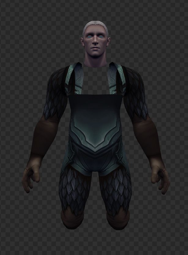 Mawduin model undressed as much as possible. Clipping some random elements to his bulky armor was an unholy work, blizzard 🙄