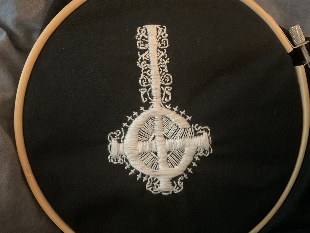 #ghostband grucifix embroidered from secondos robe