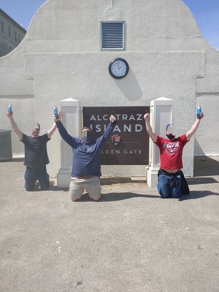 Alcatraz tourists.