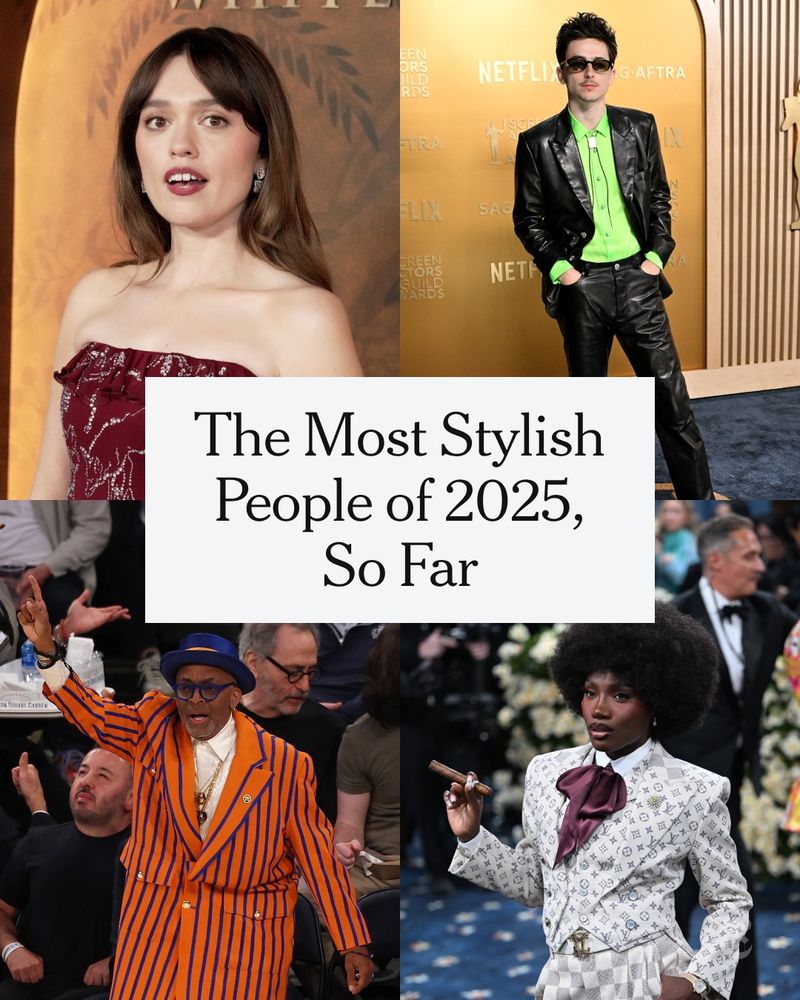 Clockwise from top left: Aimee Lou Wood, Timothée Chalamet, Spike Lee and Doechii.