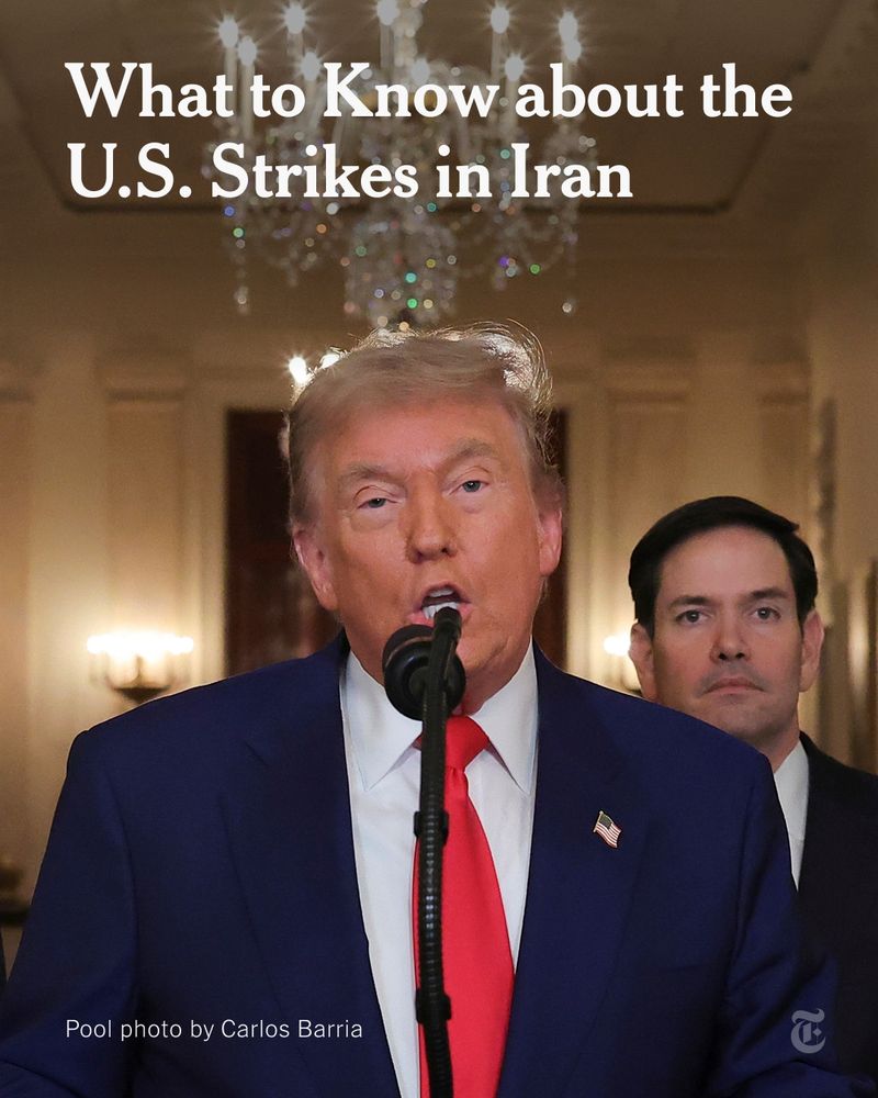 Donald Trump speaking into a microphone. Marco Rubio stands behind his left shoulder. A headline reads: 