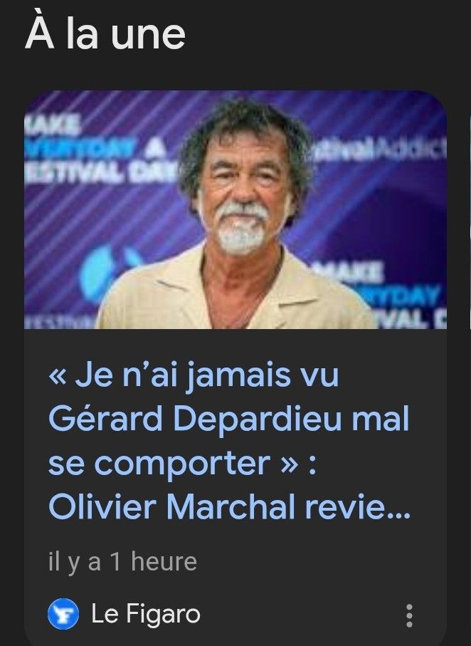 Olivier Marchal barbu et décati affirme n'avoir jamais vu Depardieu mal se comporter