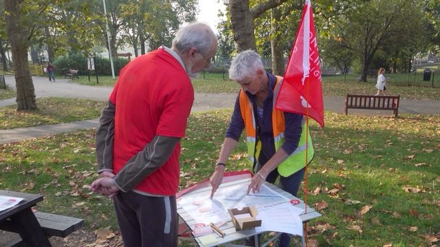 Looking at map of area