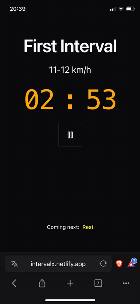 Aplicación web para cronometrar intervalos en la cinta de correr. 