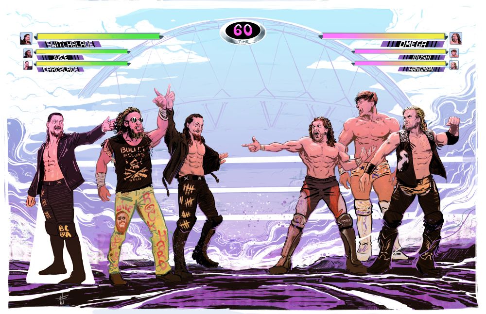 Switchblade, Juice and Cardblade v Kenny, Kota and Hangman All In 2023