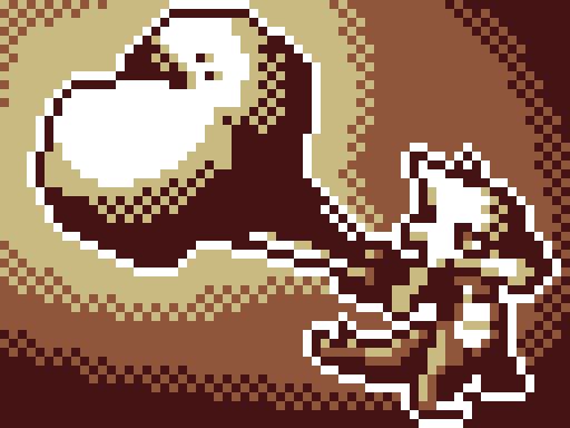A Marowak pointing his bone to the upper left corner of the illustration. It looks angry and ready to fight. Art made by fuzz force