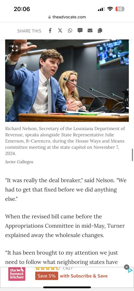Photo caption: Richard Nelson, Secretary of the Louisiana Department of Revenue, speaks alongside State Representative Julie Emerson, R-Carencro, during the House Ways and Means committee meeting at the state capitol on November 7, 2024.
Javier Gallegos


"It was really the deal breaker," said Nelson. "We had to get that fixed before we did anything else."
When the revised bill came before the Appropriations Committee in mid-May, Turner explained away the wholesale changes.