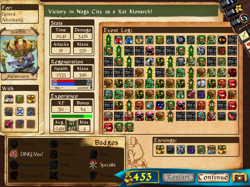 Beat Naga City in Desktop Dungeons with the Rat Monarch (the worst class IMO, worse than the Goatperson)