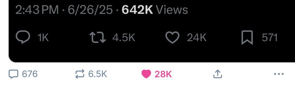 Bottom numbers are from BlueSky!