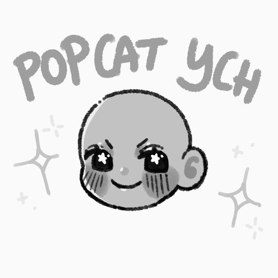 art raffle base, popcat ych, opening and closing their mouth