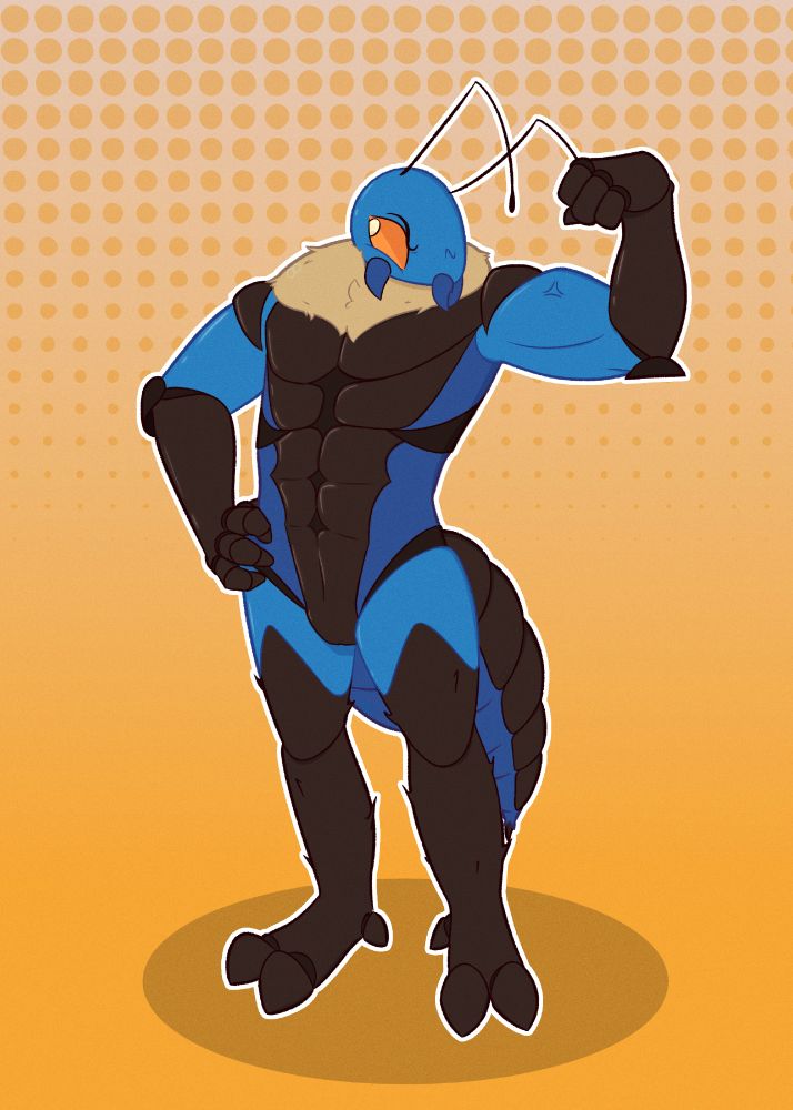 Cain flexing his muscle