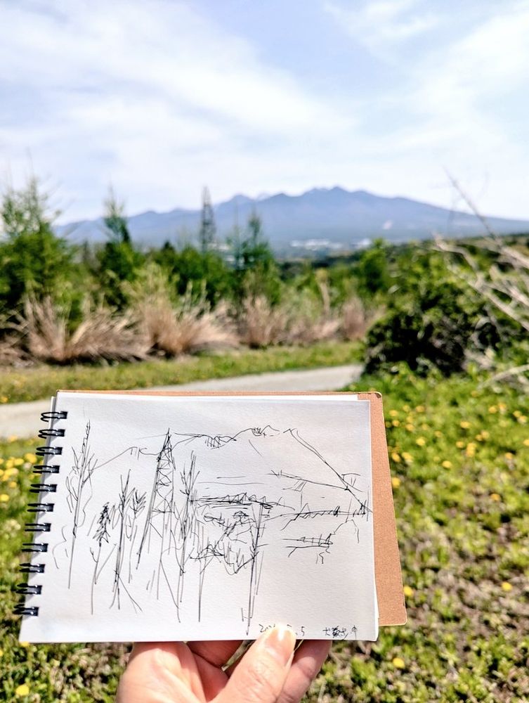 風景と即興スケッチ