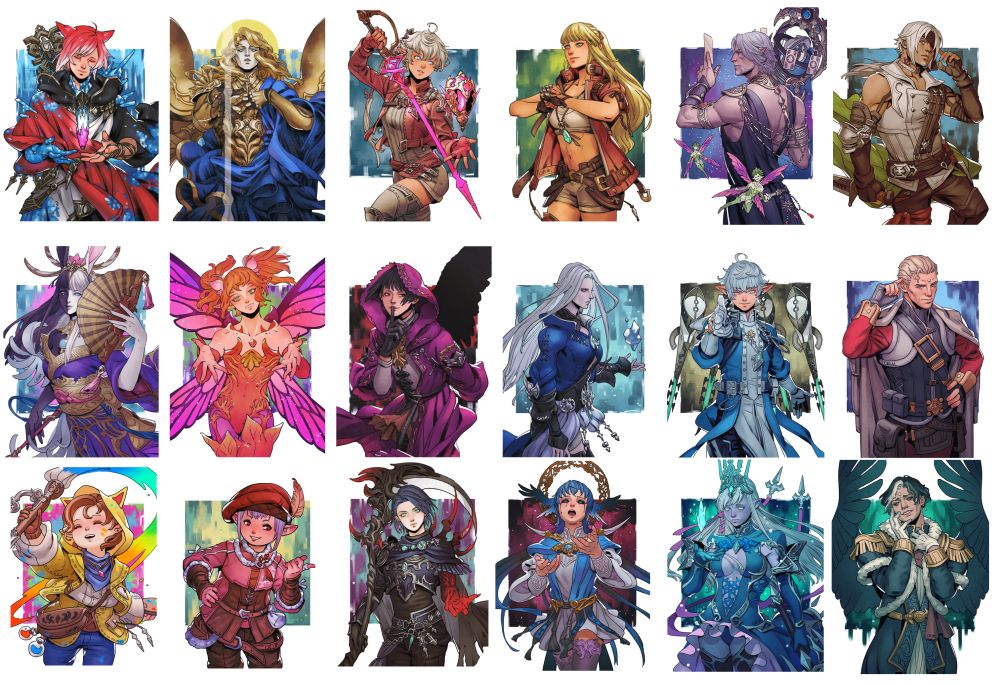 Various characters from FFXIV