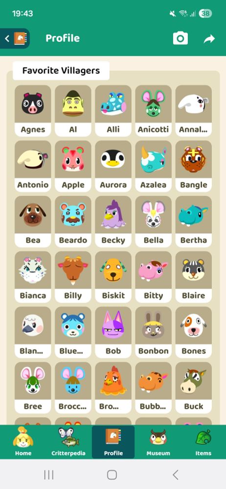 Me looking at all the villagers in the ACNH.Guide App 🥲