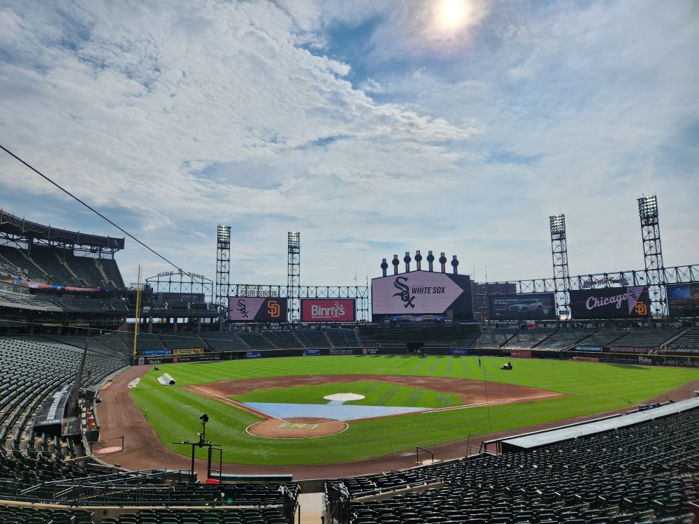 Inside Rate Field in Chicago. 