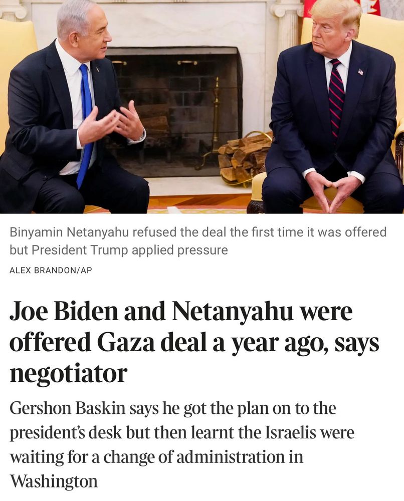 Joe Biden and Netanyahu were offered Gaza deal a year ago, says negotiator
Gershon Baskin says he got the plan on to the president's desk but then learnt the Israelis were waiting for a change of administration in
Washington