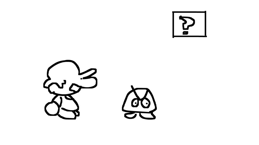 mario animation i made in school. Poor goomba