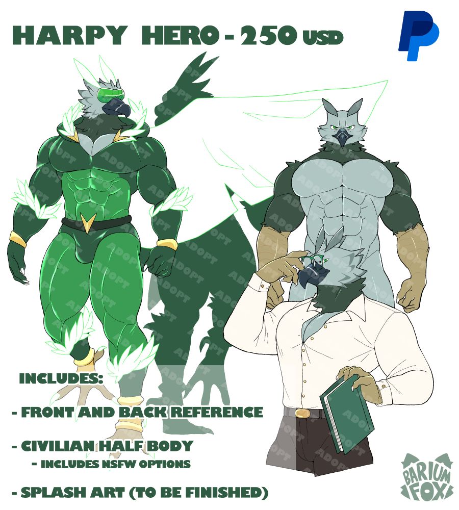 The announcement sheet for the already sold Harpy Hero.