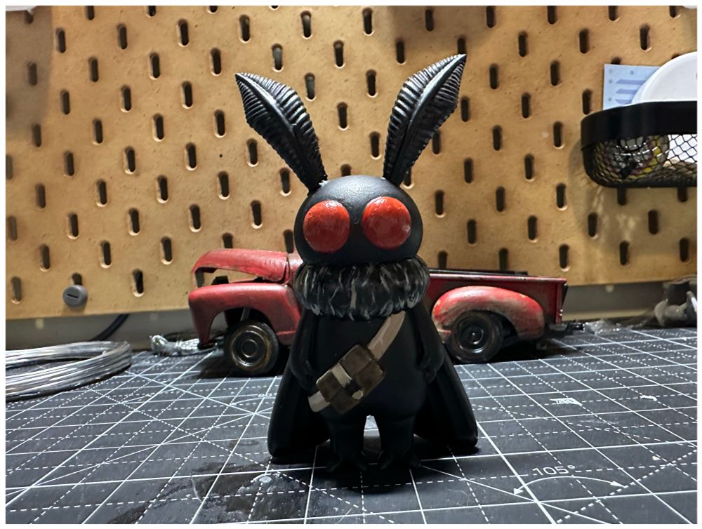 Painted Mothman miniature. 