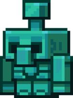 Minecraft copper golem. 