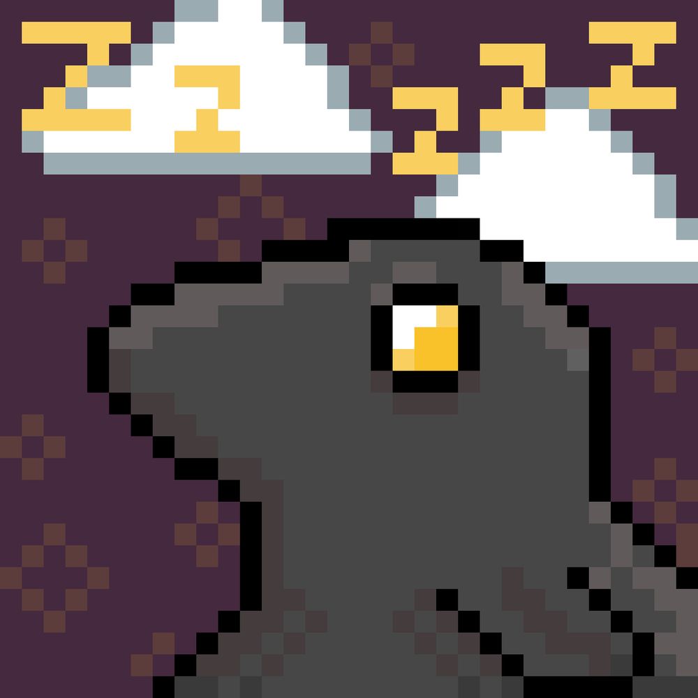 Pixel art with sleepy zzz. 