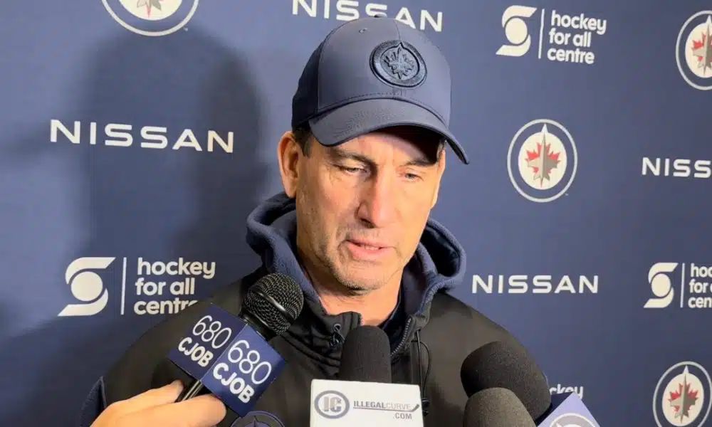 Winnipeg Jets head coach Scott Arniel media availability on day 11 of training camp