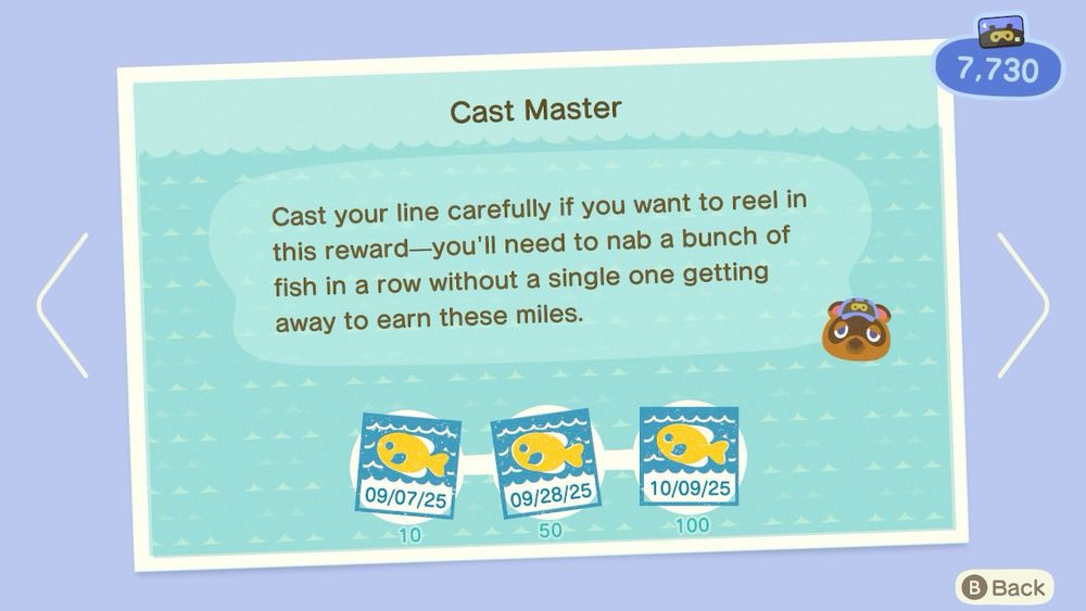 a screenshot of Animal Crossing New Horizon’s completed Cast Master Achievement 
