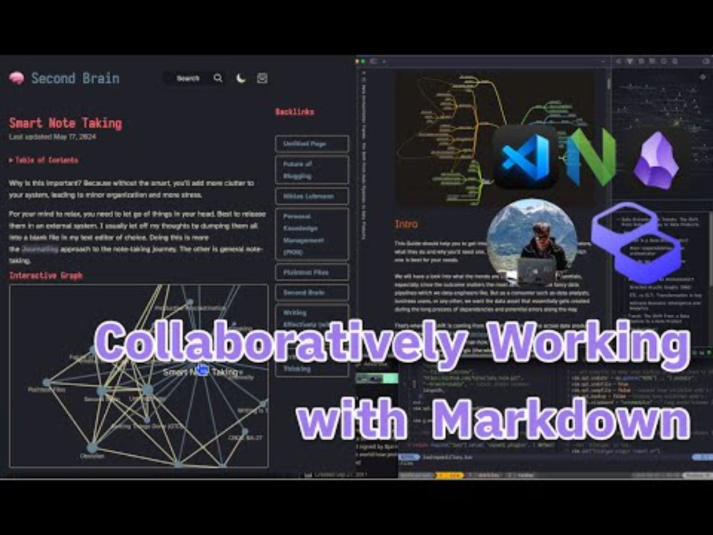 Efficient Markdown Collaboration (HackMD, Obsidian, Neovim, VSCode)