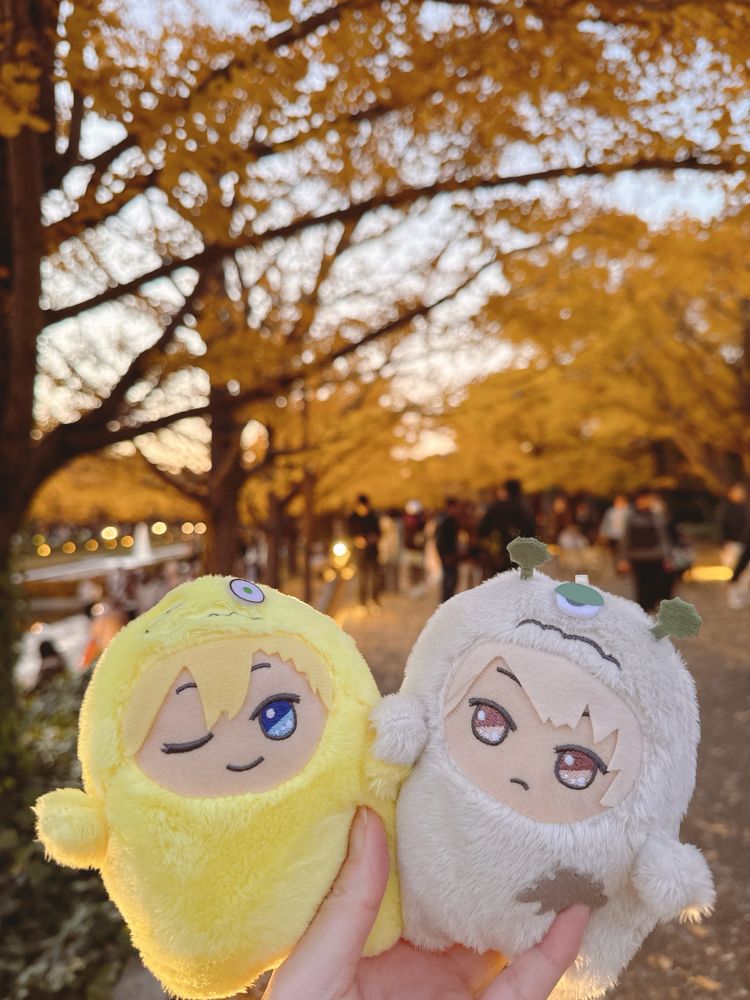 夜のライトアップもあって綺麗
ナギみなちゃんは桜と真反対の季節になんで二人で並んで歩いてるんでしょう でもそれも悪くない などと思いながら言葉少なに歩いててて欲し〜〜