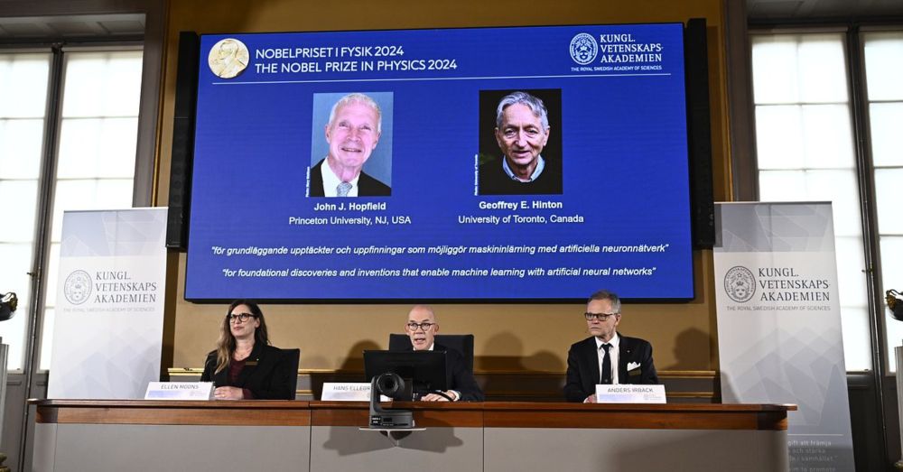 John Hopfield och Geoffrey Hinton får årets Nobelpris i fysik 2024