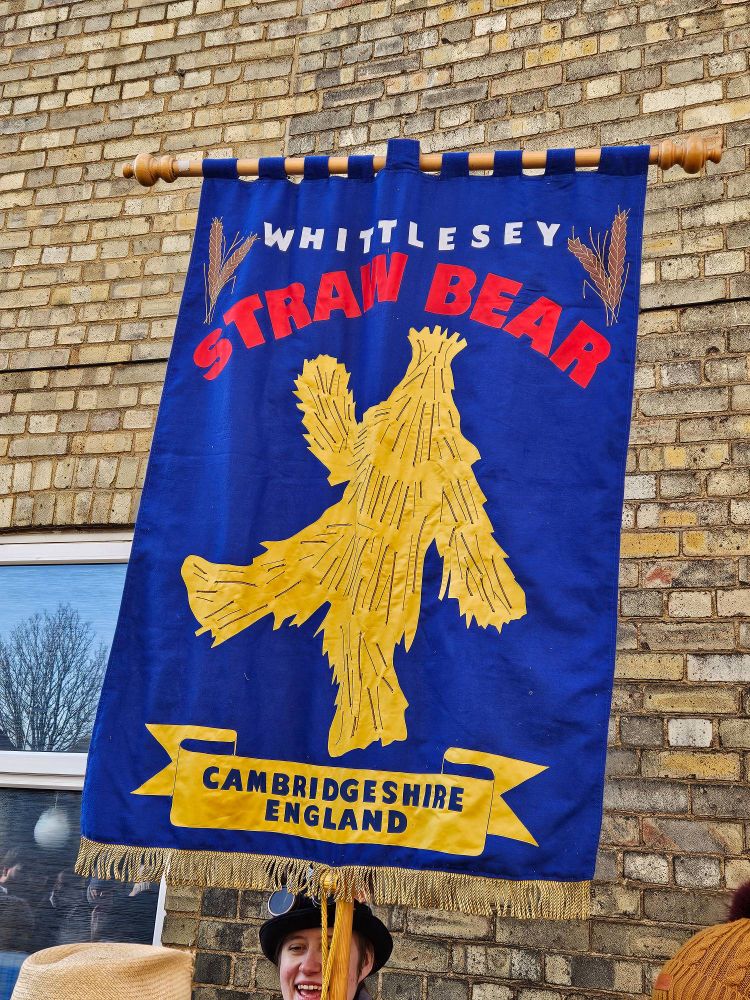Banner showing Whittlesey straw bear 