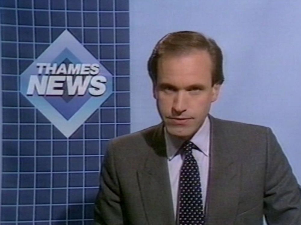 The same Thames News set dressing seen on air with Robin Houston in the 1980s.