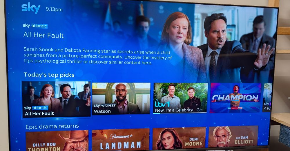 Spoilers on the Sky Home page 