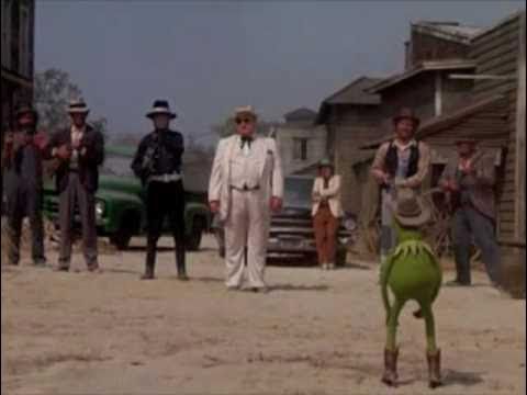 Kermit faces off with Hopper in The Muppet Movie 