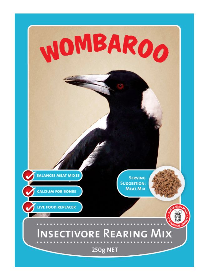 Picture of Wombaroo insectivore label
Particularly good product  to mix up if you are thinking of feeding insectivorous or carnivorous birds
