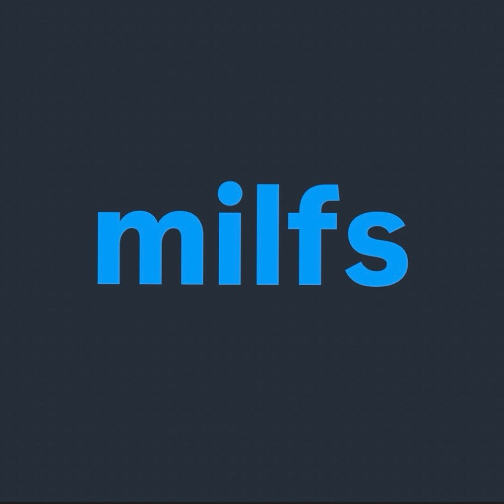 the word ‘milfs’ in the style of a bluesky logo 