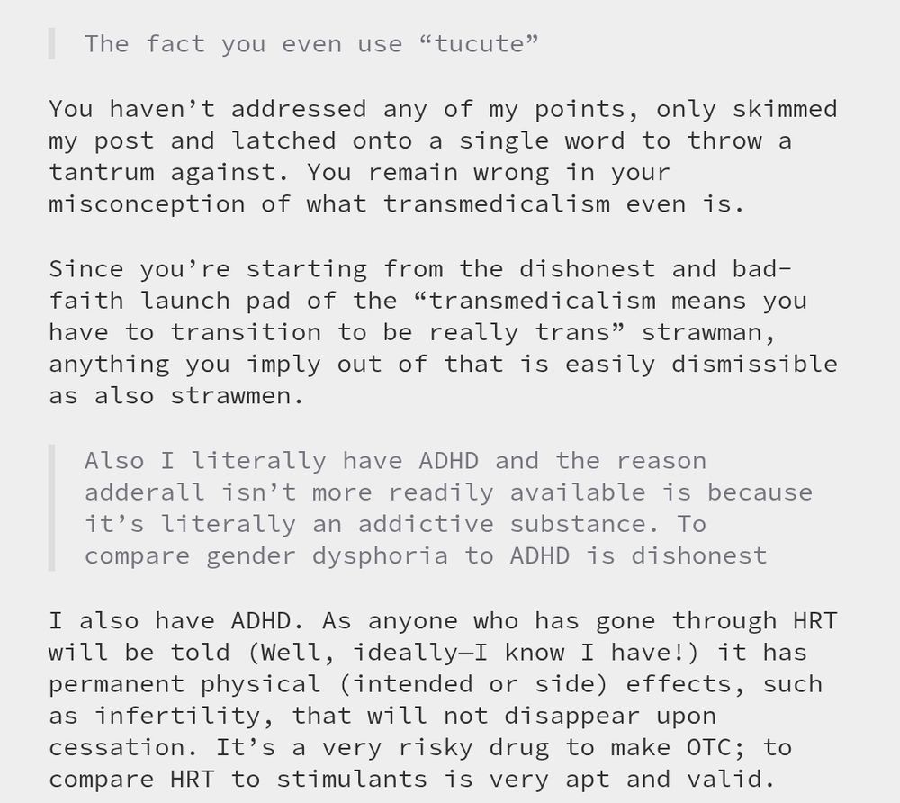 > The fact you even use 