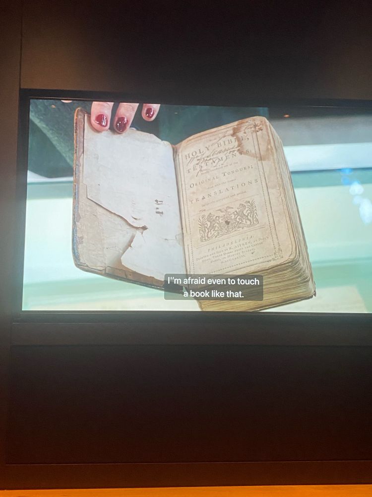 A screenshot of a rare book from the documentary 