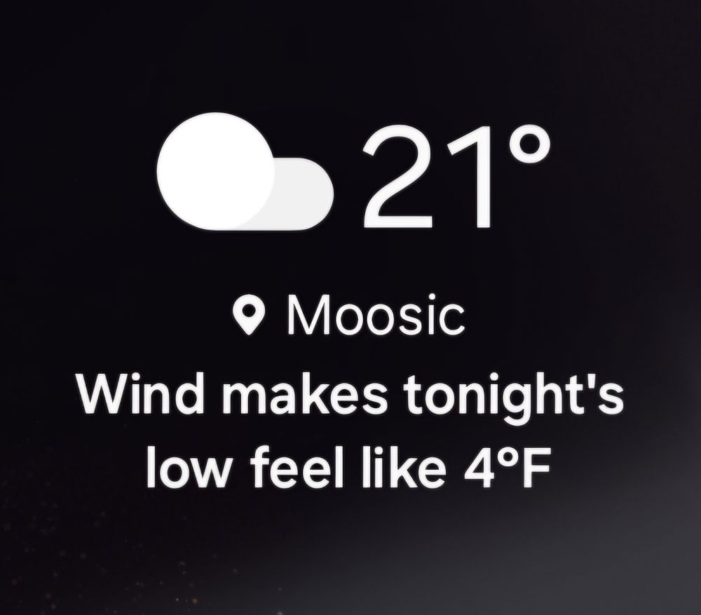21° 
Moosic
Wind makes tonight's low feel like 4°F 
