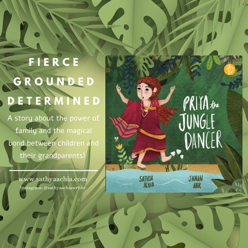 A picture book about the power of believing in yourself and the magical bond between family near and far.

Priya’s grandparents are teaching her a traditional dance for a performance. When their virtual connection is broken, Priya will need to look deep inside to find her inner jungle dancer.