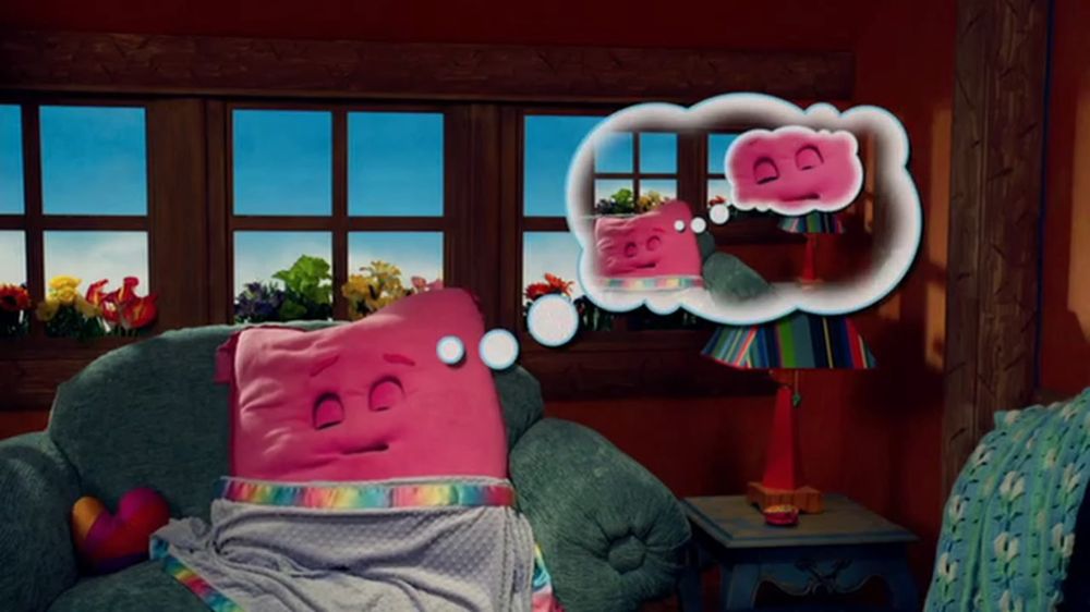 The creepy pillow dreaming about itself sleeping.