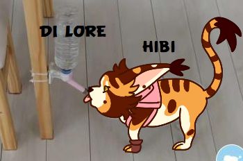 a joke meme between me and a friend on discord, where they equated me to some weird rat legged looking dog drinking out of a water bottle