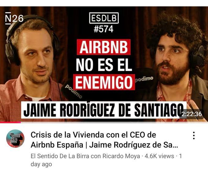 Miniatura de "El Sentido de La Birra con Ricardo Moya" titulado : Crisis de la Vivienda con el CEO de Airbnb España