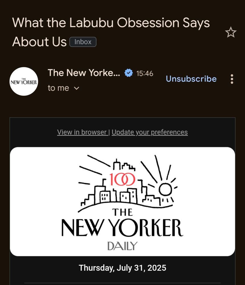 New Yorker article: What the Labubu Obsession Says About Us