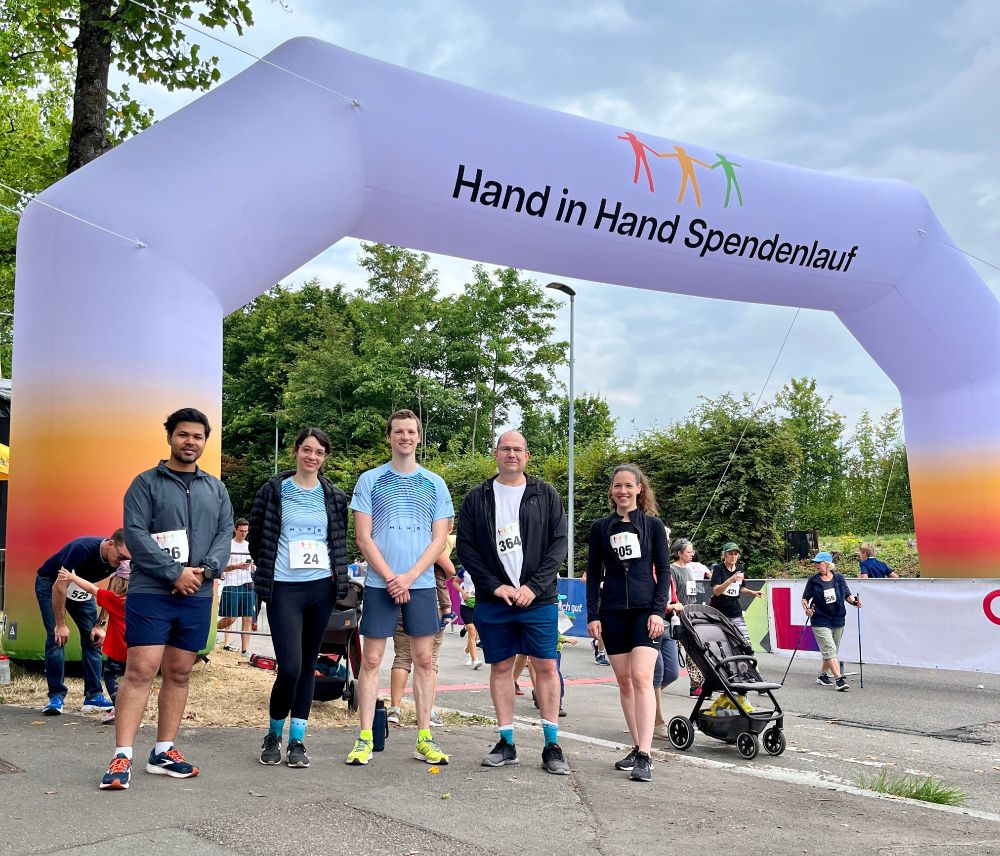 Group photo of the HLRS team in Leinfelden-Echterdingen, where the run took place onsite