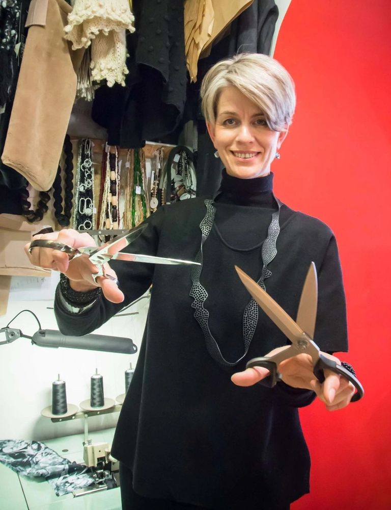 Photo of fashion designer Beverly Smart in Elle magazine