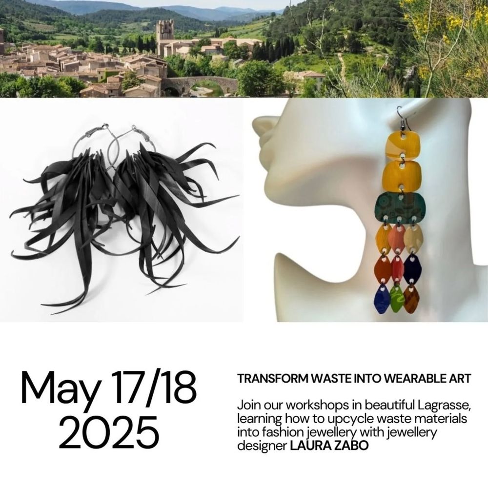 Poster advertising a workshop to turn waste into fashionable things of beauty. 