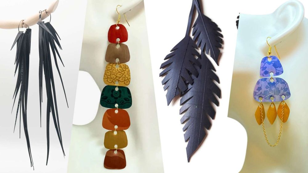 Examples of upcycling designer clothiong and jewellery