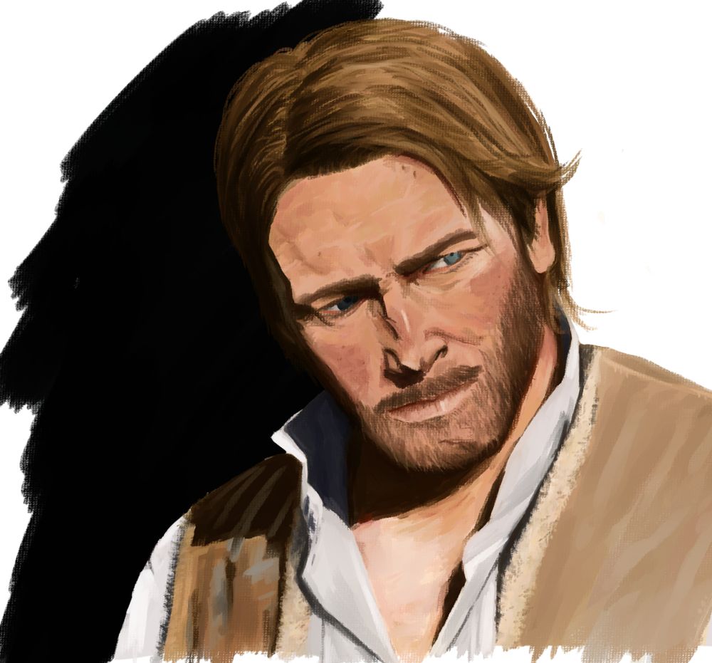 digital painting of arthur morgan 