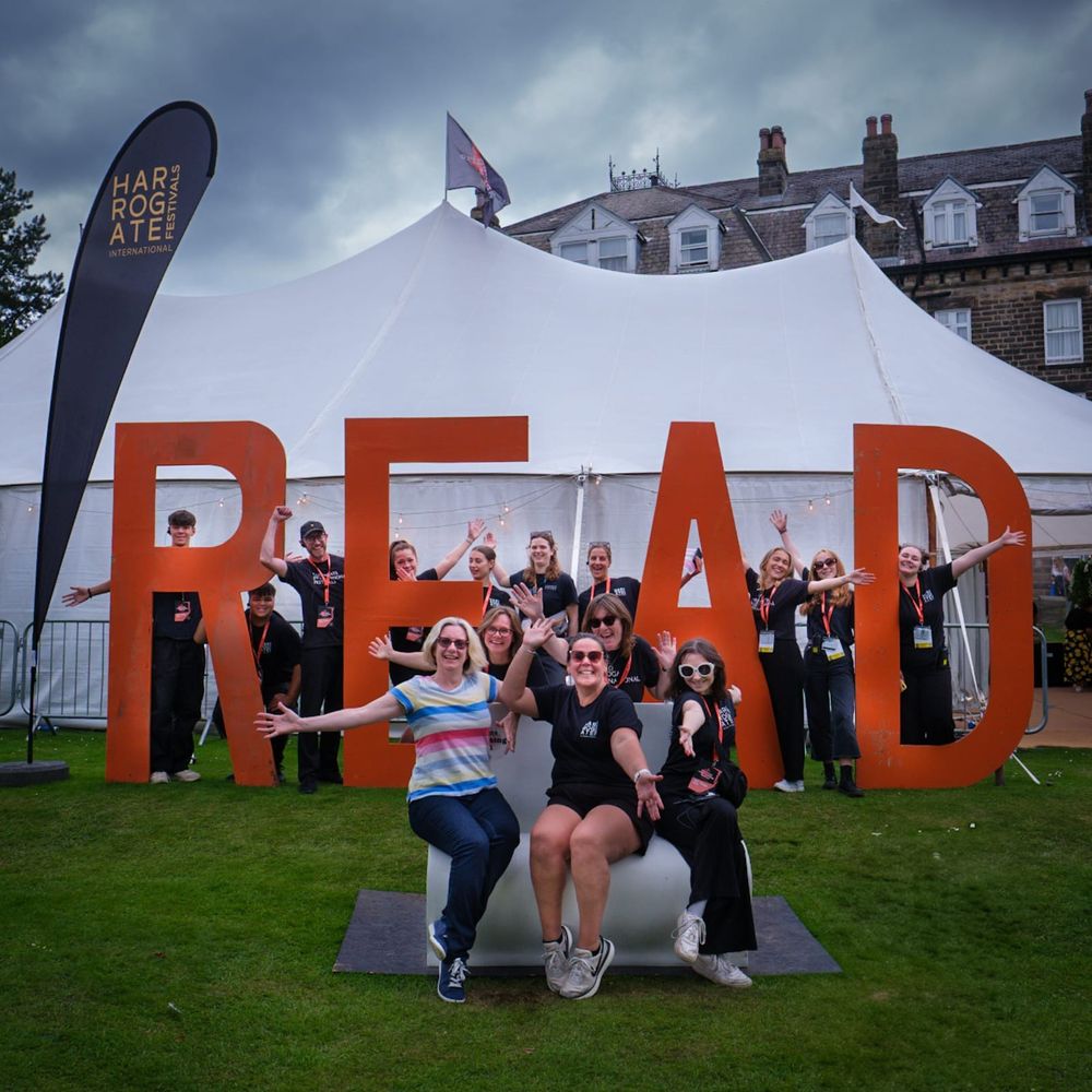 Picture of the team at 2024 Theakston Old Peculier Crime Festival - Photo Credit to Richard Maude